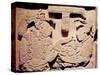 Stela Depicting a Woman Presenting a Jaguar Mask to a Priest, from Yaxchilan-Mayan-Stretched Canvas