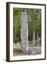 Stelae in Front of Structure 1, Calakmul Mayan Archaeological Site, Campeche, Mexico, North America-Richard Maschmeyer-Framed Photographic Print