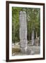 Stelae in Front of Structure 1, Calakmul Mayan Archaeological Site, Campeche, Mexico, North America-Richard Maschmeyer-Framed Photographic Print