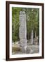 Stelae in Front of Structure 1, Calakmul Mayan Archaeological Site, Campeche, Mexico, North America-Richard Maschmeyer-Framed Photographic Print