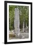 Stelae in Front of Structure 1, Calakmul Mayan Archaeological Site, Campeche, Mexico, North America-Richard Maschmeyer-Framed Photographic Print