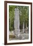 Stelae in Front of Structure 1, Calakmul Mayan Archaeological Site, Campeche, Mexico, North America-Richard Maschmeyer-Framed Photographic Print