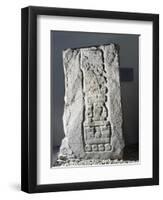 Stele 13 with Glyphs, Calendar and Dating System, Mexico, Zapotec Civilization, 6th-5th Century BC-null-Framed Giclee Print