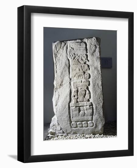 Stele 13 with Glyphs, Calendar and Dating System, Mexico, Zapotec Civilization, 6th-5th Century BC-null-Framed Giclee Print