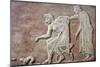 Stele Depicting Fight Between Dog and Cat, Relief from Kerameikos Necropolis in Athens, Greece-null-Mounted Giclee Print