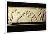 Stele Depicting Wrestling Competition, Relief from Kerameikos Necropolis in Athens, Greece-null-Framed Giclee Print