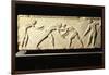 Stele Depicting Wrestling Competition, Relief from Kerameikos Necropolis in Athens, Greece-null-Framed Giclee Print