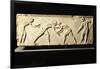 Stele Depicting Wrestling Competition, Relief from Kerameikos Necropolis in Athens, Greece-null-Framed Giclee Print