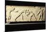 Stele Depicting Wrestling Competition, Relief from Kerameikos Necropolis in Athens, Greece-null-Mounted Giclee Print