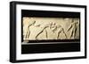 Stele Depicting Wrestling Competition, Relief from Kerameikos Necropolis in Athens, Greece-null-Framed Giclee Print