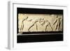 Stele Depicting Wrestling Competition, Relief from Kerameikos Necropolis in Athens, Greece-null-Framed Giclee Print
