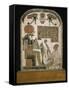 Stèle du harpiste Djedkhonsouioufankh adorant le dieu Rê-Horakhty-null-Framed Stretched Canvas