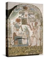 Stèle du prêtre Padiiset offrant l'encens au dieu Rê-Horakhty-null-Stretched Canvas