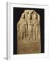 Stele of M. Cocceio Superiano Depicting a Woman Between Two Lares, Guarantors of Iustae Nuptiae-null-Framed Giclee Print