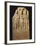 Stele of M. Cocceio Superiano Depicting a Woman Between Two Lares, Guarantors of Iustae Nuptiae-null-Framed Giclee Print