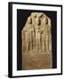 Stele of M. Cocceio Superiano Depicting a Woman Between Two Lares, Guarantors of Iustae Nuptiae-null-Framed Giclee Print