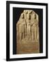 Stele of M. Cocceio Superiano Depicting a Woman Between Two Lares, Guarantors of Iustae Nuptiae-null-Framed Giclee Print