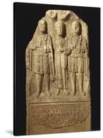 Stele of M. Cocceio Superiano Depicting a Woman Between Two Lares, Guarantors of Iustae Nuptiae-null-Stretched Canvas
