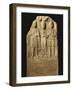 Stele of M. Cocceio Superiano Depicting a Woman Between Two Lares, Guarantors of Iustae Nuptiae-null-Framed Giclee Print