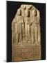 Stele of M. Cocceio Superiano Depicting a Woman Between Two Lares, Guarantors of Iustae Nuptiae-null-Mounted Giclee Print