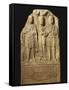 Stele of M. Cocceio Superiano Depicting a Woman Between Two Lares, Guarantors of Iustae Nuptiae-null-Framed Stretched Canvas