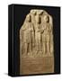 Stele of M. Cocceio Superiano Depicting a Woman Between Two Lares, Guarantors of Iustae Nuptiae-null-Framed Stretched Canvas