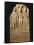 Stele of M. Cocceio Superiano Depicting a Woman Between Two Lares, Guarantors of Iustae Nuptiae-null-Framed Stretched Canvas