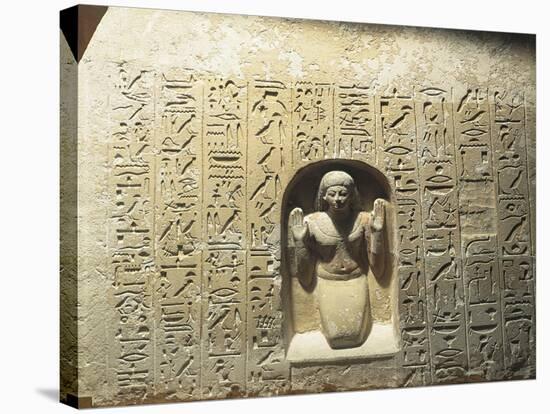 Stele of Royal Son Imiuret, in Honor of Sun God Ra, from Heliopolis-null-Stretched Canvas