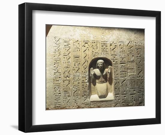 Stele of Royal Son Imiuret, in Honor of Sun God Ra, from Heliopolis-null-Framed Giclee Print