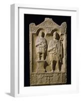 Stele of the Buccinator Aurelio Bitone with Shield and Horn-null-Framed Giclee Print