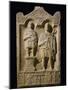 Stele of the Buccinator Aurelio Bitone with Shield and Horn-null-Mounted Giclee Print