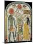 Stele of the Lady Taperet Before Re-Horakhty, circa 1000 BC (Stuccoed & Painted Wood)-null-Mounted Giclee Print