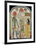 Stele of the Lady Taperet Before Re-Horakhty, circa 1000 BC (Stuccoed & Painted Wood)-null-Framed Giclee Print