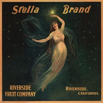 'Stella Brand Riverside, California Citrus Crate Label' Prints