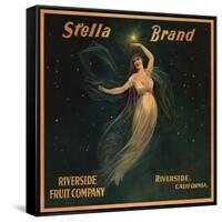 Stella Brand - Riverside, California - Citrus Crate Label-Lantern Press-Framed Stretched Canvas