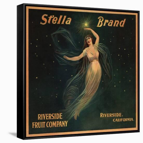 Stella Brand - Riverside, California - Citrus Crate Label-Lantern Press-Framed Stretched Canvas