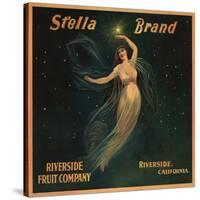 Stella Brand - Riverside, California - Citrus Crate Label-Lantern Press-Stretched Canvas