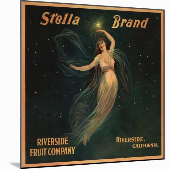 Stella Brand - Riverside, California - Citrus Crate Label-Lantern Press-Mounted Art Print