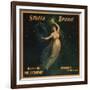 Stella Brand - Riverside, California - Citrus Crate Label-Lantern Press-Framed Art Print