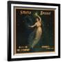 Stella Brand - Riverside, California - Citrus Crate Label-Lantern Press-Framed Art Print