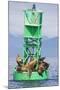 Steller Sea Lions on Buoy in Alaska-null-Mounted Photographic Print