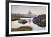 Stellisee, Matterhorn, Zermatt, Valais, Switzerland-Rainer Mirau-Framed Photographic Print