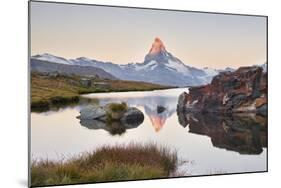 Stellisee, Matterhorn, Zermatt, Valais, Switzerland-Rainer Mirau-Mounted Photographic Print