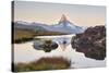 Stellisee, Matterhorn, Zermatt, Valais, Switzerland-Rainer Mirau-Stretched Canvas