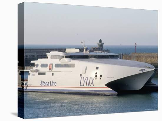 Stena Line 'Sea Lynx' Trimaran, Dieppe Harbour, France-Ian Griffiths-Stretched Canvas