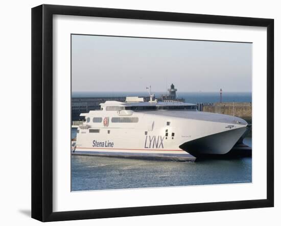 Stena Line 'Sea Lynx' Trimaran, Dieppe Harbour, France-Ian Griffiths-Framed Photographic Print