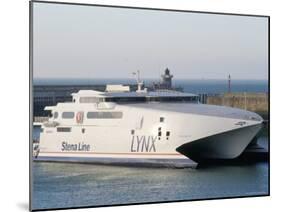 Stena Line 'Sea Lynx' Trimaran, Dieppe Harbour, France-Ian Griffiths-Mounted Photographic Print