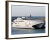 Stena Line 'Sea Lynx' Trimaran, Dieppe Harbour, France-Ian Griffiths-Framed Photographic Print