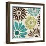 Stencil Flowers II-N. Harbick-Framed Art Print