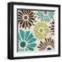 Stencil Flowers II-N. Harbick-Framed Art Print